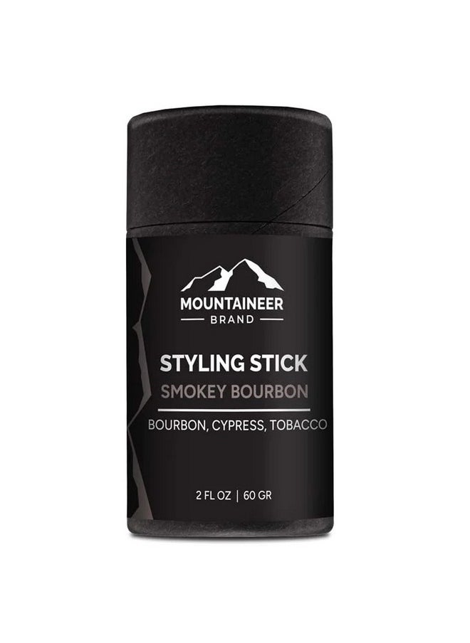 mountaineer brand Mountaineer Brand Styling Stick | 100% Natural Beard Conditioner for Men | Hydrate, Tame Wiry Hair | Firm Hold for Easy Styling | Fresh, Clean, Crisp Scent | Smokey Bourbon Scent 2oz  - Image 1