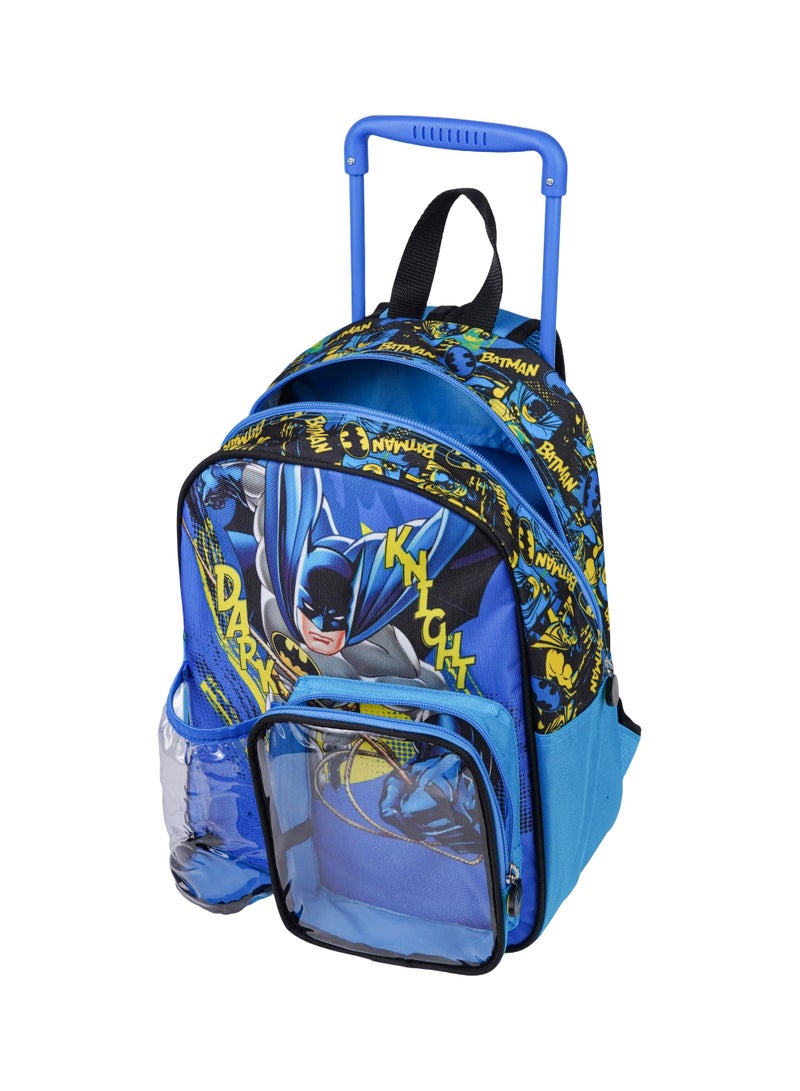 Warner Bros. Batman Toddler 3-in-1 Trolley School Set 13" | Rolling Backpack, Lunch Box & Water Bottle | Boys School Bag - Image 4