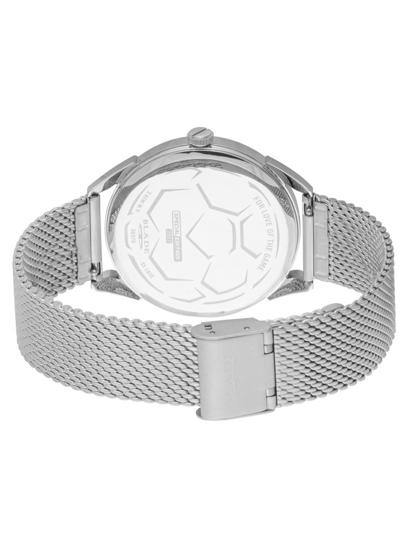 بلايد BLADE Retro SS-Futbol White 3697G2SWS SS Case & Band 3-Hands Unisex Watch - Image 4