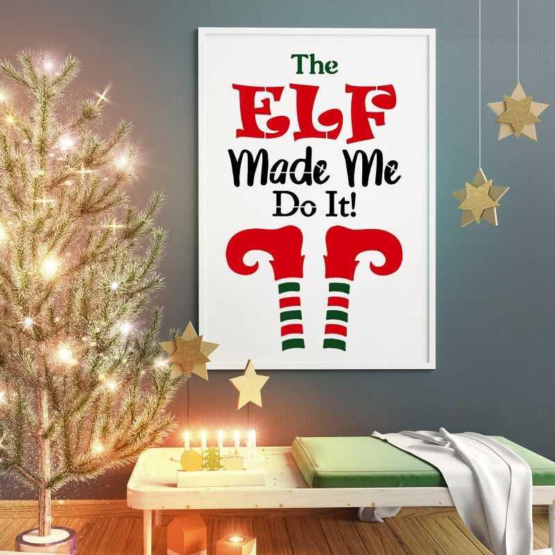 Marspark 18 Pieces Christmas Stencils Reusable Holiday Stencils Snowflake Santa Christmas Stencils Template Make Your Own Stencils Christmas Crafts for Painting DIY Decorations, 9.8 x 7.9 Inch, 5.9 x 5.9 Inch - Image 3