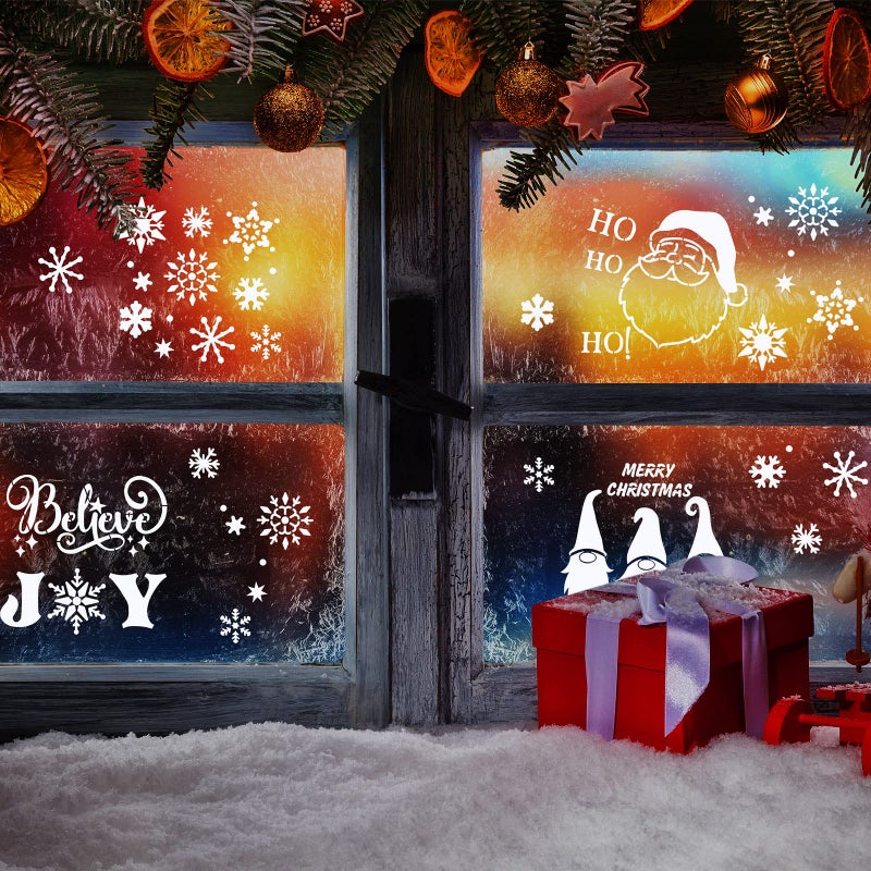 Marspark 18 Pieces Christmas Stencils Reusable Holiday Stencils Snowflake Santa Christmas Stencils Template Make Your Own Stencils Christmas Crafts for Painting DIY Decorations, 9.8 x 7.9 Inch, 5.9 x 5.9 Inch - Image 5