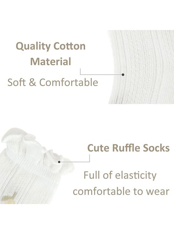 طفل الفتيات الجوارب طفل كشكش الجوارب الفتيات تكدرت فستان الجوارب طفل عدم الانزلاق الجوارب الحلو جوارب طويلة إلى الركب - Image 4