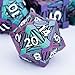 ORIFANTOU 7PCS Metal DND Dice Set with Box Debris RPG Green Purple D and D Dice for use with DD Tabletop Games Role Playing Game Polyhedral Dice Set D20 D12 D10 D8 D6 D4 - Image 2