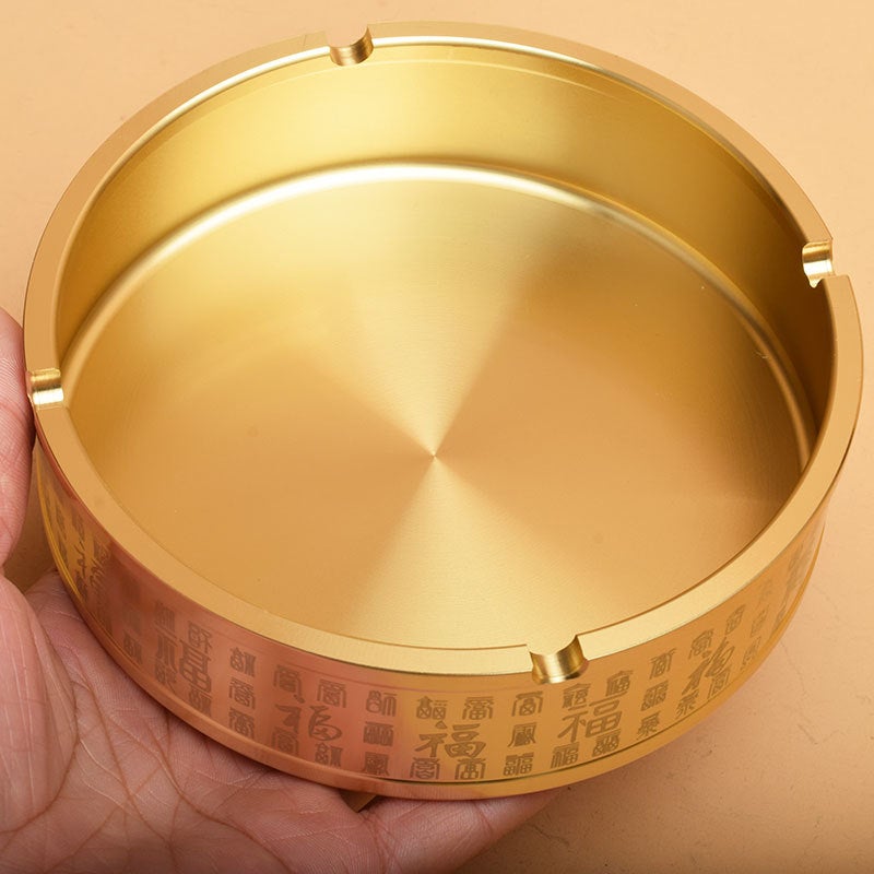 Brass Ashtray Large Baifu Ashtray Home Living Room Decoration Crafts Decoration Five Tigers Blessing Small Goods - Image 5