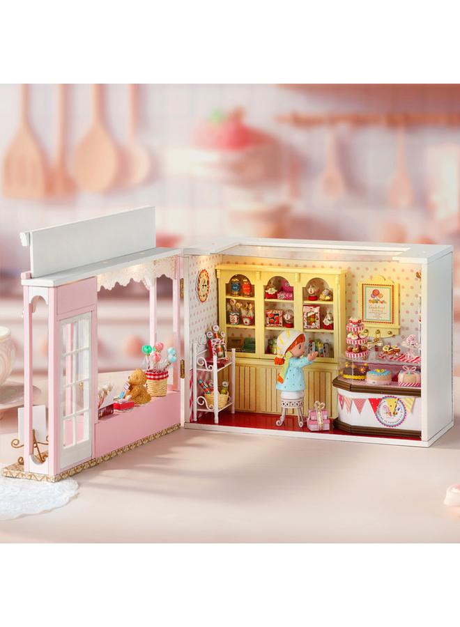 Bluejw Zhiqu House Diy House Candy House Bear Fairy Tale Creative Wood Food Play Shop Model Girl Gift - Image 3