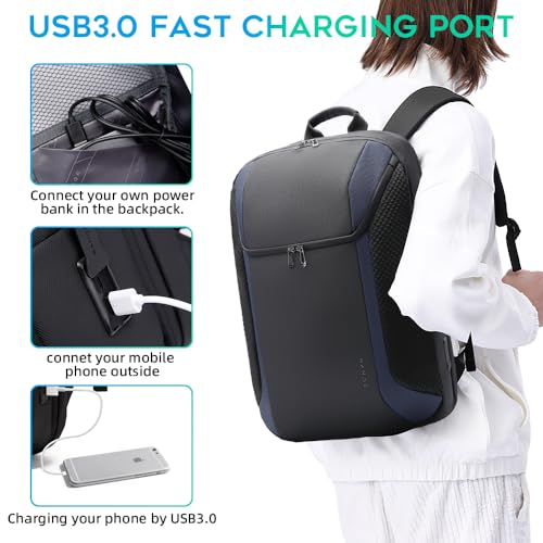 BANGE Smart Business Laptop Backpack Waterproof can fit 15.6-17.3 Inch Laptop with 3.0 USB charging port for men and women - Image 4