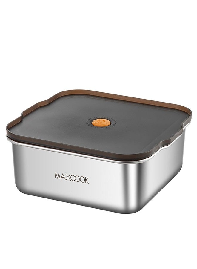 MAX COOK MAXCOOK Large Stainless Steel Food Containers with Lids, 64 oz Food Storage Container set, Leak Proof Metal Food Container Bento Box, Snack Container set with Lid (Dishwasher & Freezer Safe, 1900 ml) - Image 1