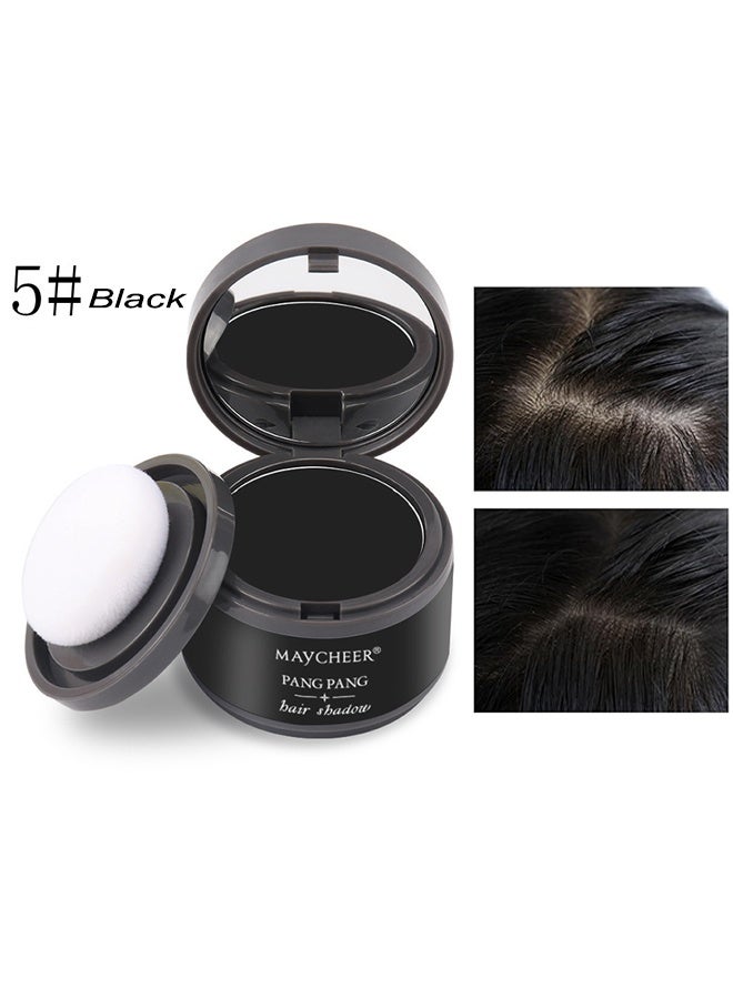 MAYCHEER Hairline Powder Magical Instantly Hair Line Shadow Quick Cover Hair Root Concealer With Puff Touch Root Cover Up For Thinning Hair Waterproof (Black) - Image 1
