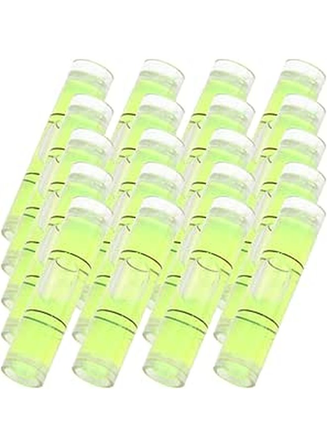 100 Pcs Fluorescent Bubble Level Vials Cylindrical Spirit Level Tool For Photo Hanging And String Line Measurement - Image 1