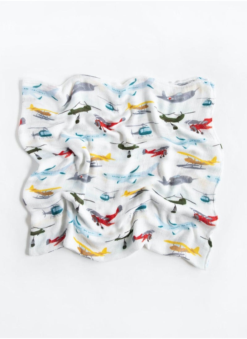 little unicorn - Deluxe Muslin Swaddle  Single Air Show - Image 1