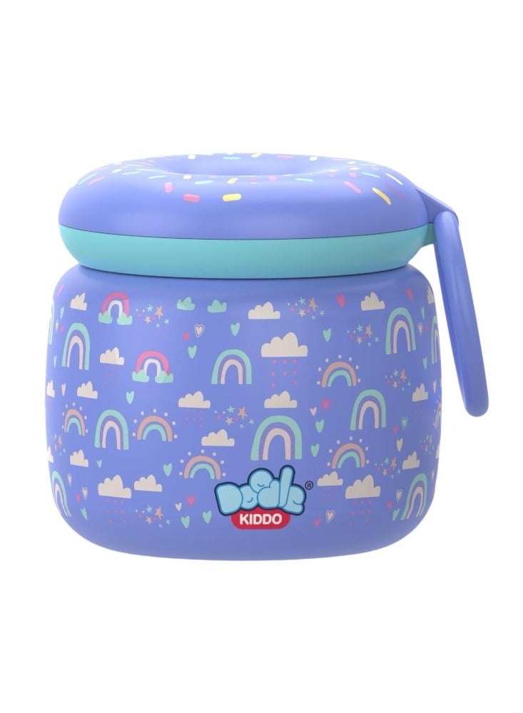 Doodle Kiddo Rainbow Stainless Steel Insulated Food Jar - Image 1