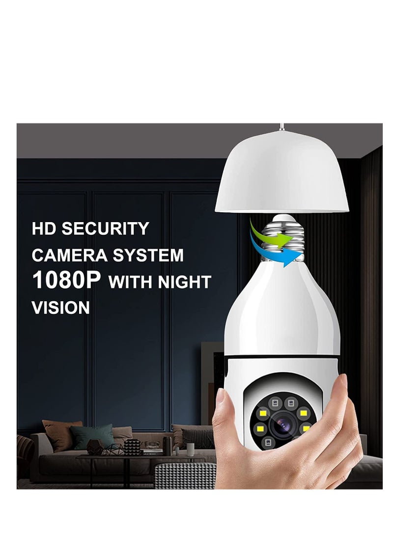 ELTRAZONE 360 Degree Security Cameras Wireless Outdoor, 2.4GHz & 5G WiFi Light Bulb Camera, 1080p Wireless Cameras for Home Security, Indoor Security Camera System, Motion Detection, Two-Way Audio - Image 3