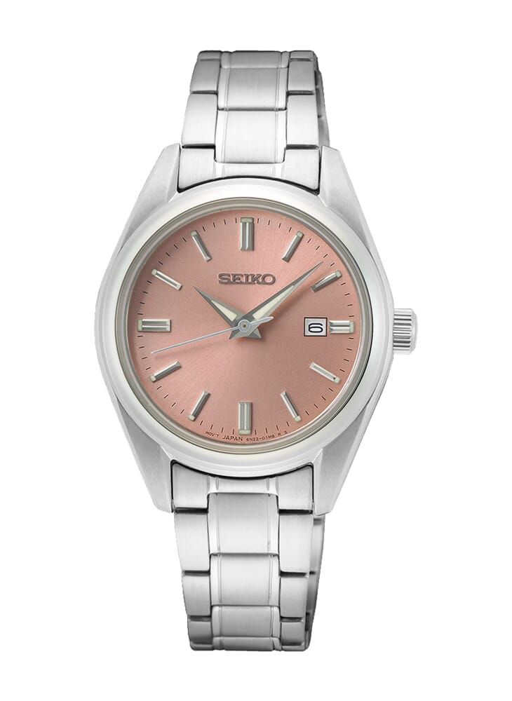 Seiko ساعة سيكو كوارتز انالوج للنساء بسوار ستانلس ستيل SUR529P1، فضي، سوار  - Image 1