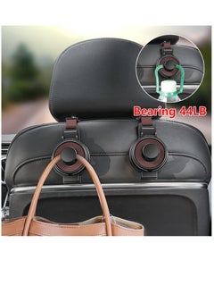 Excefore Car Seat Headrest Hook, 3 in 1 Car Purse Hook with Phone Holder and Car Cup Holder for Car Seat Organizer Behind Over The Seat Hook Hang Purse or Bags,Cups and Phone, Brown, 1 Pcs  - Image 3