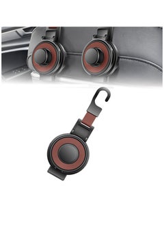 Excefore Car Seat Headrest Hook, 3 in 1 Car Purse Hook with Phone Holder and Car Cup Holder for Car Seat Organizer Behind Over The Seat Hook Hang Purse or Bags,Cups and Phone, Brown, 1 Pcs  - Image 1