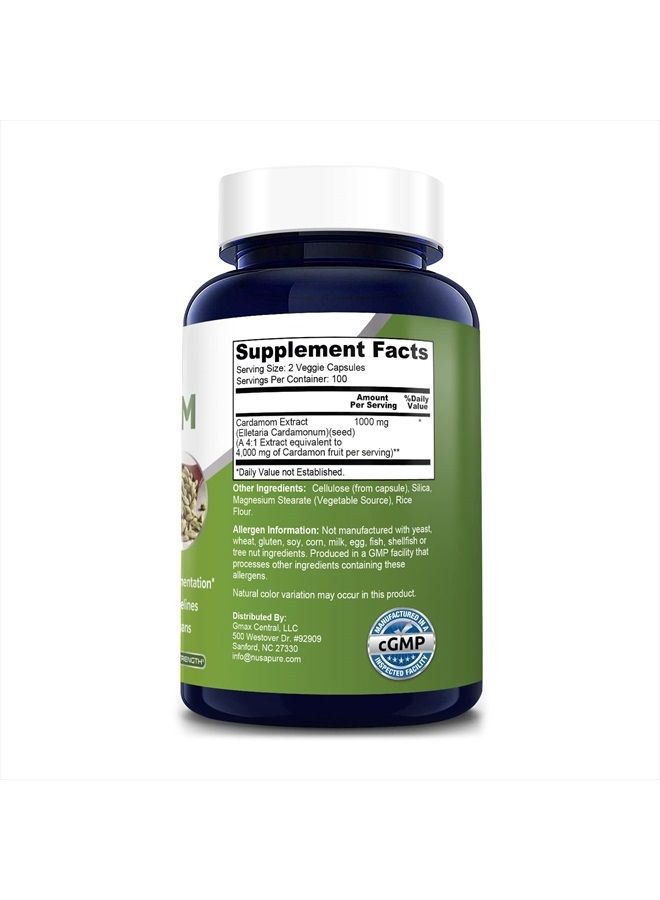 NusaPure مستخلص الهيل 4000 ملغ 200 كبسولة نباتية (خالٍ من الكائنات المعدلة وراثيًا وخالي من الغلوتين) - Image 2