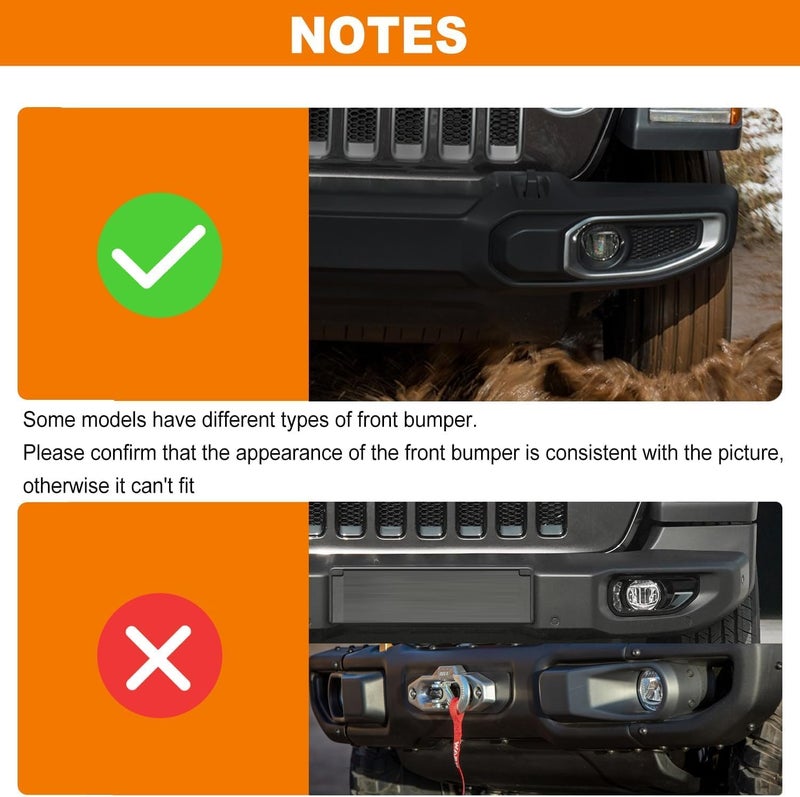 PDKLIN Jeep JL Front Bumper Trim Cover - Carbon Fiber - Image 2