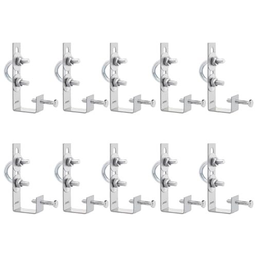 APAV Solar Panel Cleaning Hanger Clamp 1/2 Inch, Galvanized Material, Easy Installation, Fits All Solar Panel Frames, Durable Support for Plumbing Pipes and Efficient Cleaning ((Pack of 10)) - Image 1