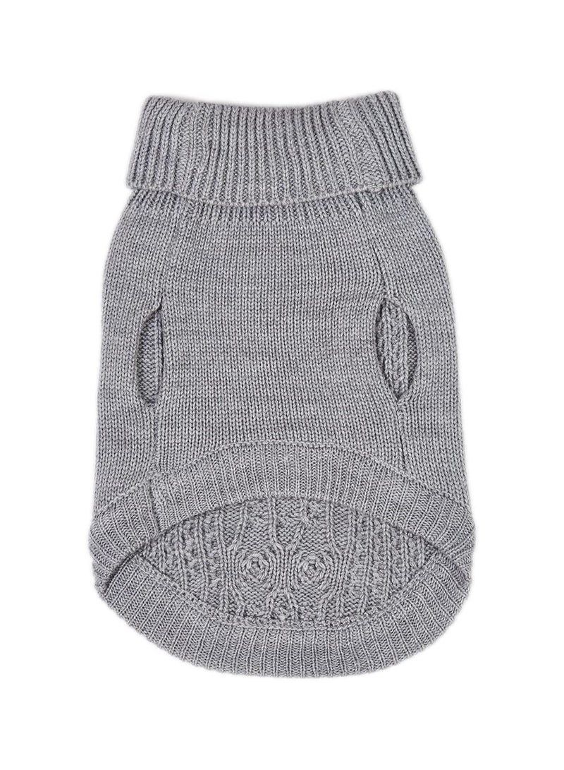 Warm Knitted Cat Sweater, Turtleneck Sleeveless Outfit for Cats  Small Dogs, Perfect Winter Clothes for Cold Season (L)  - Image 4
