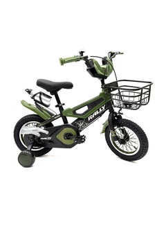 RALLY BICYCLE RALLY BICYCLE, Kids Bike, 12-P1390, 12 inches for 2 to 4 Years old Kids with training wheel, Water bottle, Bell, and Basket, Chain cover  - Image 1