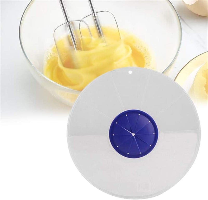 Silicone Anti Splash Mixer Cover 5-in-1, Adjustable Bowl Lid for Kitchen Mixing, Hand Blender Opening for Mess Free Cooking (One pack) - Image 1