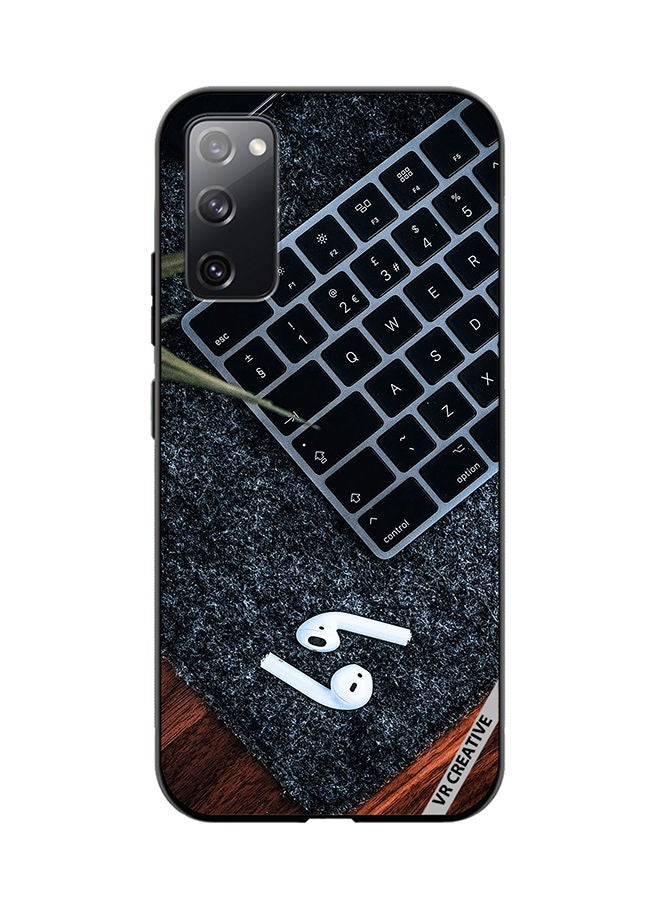 VR CREATIVE Protective Case Cover For Samsung Galaxy S20 FE 5G Earphone With Keyboard Design Multicolour - Image 1