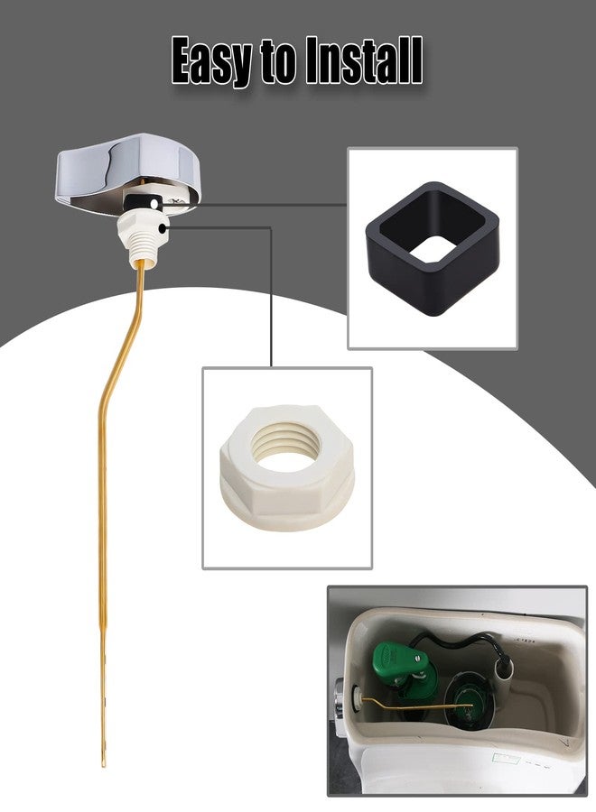 Piwerod THU068#CP Toilet Trip Lever Compatible with TOTO St406 St707 St454E St743E St706 St743S, Solide Side Mount Toilet Tank Flush Lever, Replacement Polished Chrome Toilet Flush Handle, 2 Pack - Image 5