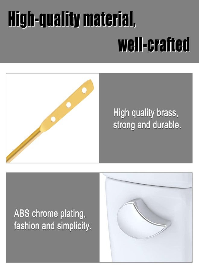 Piwerod THU068#CP Toilet Trip Lever Compatible with TOTO St406 St707 St454E St743E St706 St743S, Solide Side Mount Toilet Tank Flush Lever, Replacement Polished Chrome Toilet Flush Handle, 2 Pack - Image 3