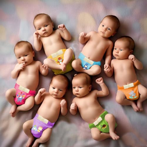Toddylon Baby Cotton Printed New Born Baby Clothes Jhablas & Nappies Set | Clothing Sets | Sleeveless Shirts | Cloth Diaper | Langot | Dress (0-6 Months), Multicolour - Image 3