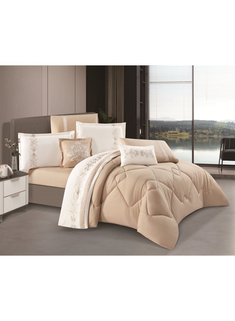 Hours Horse Never 4-piece comforter set, embroidered with a modern and distinctive pattern  - Image 1