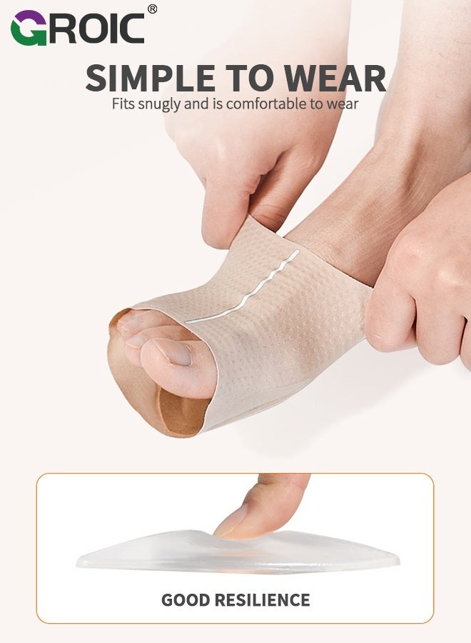 GROIC 1 Pair Arch Support Pads, Pronation Orthotics Flat Feet Pad Insole,Foot Braces for Fallen Arches, Heel Pain and Achy Feet,Soft Gel Cushion,Adjustable Orthotic Arch Support for Women Men - Image 4