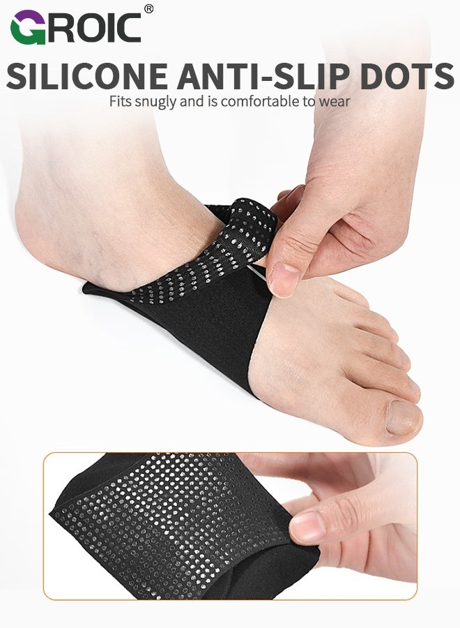 GROIC 1 Pair Arch Support Pads, Pronation Orthotics Flat Feet Pad Insole,Foot Braces for Fallen Arches, Heel Pain and Achy Feet,Soft Gel Cushion,Adjustable Orthotic Arch Support for Women Men - Image 5