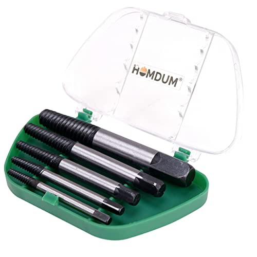 Homdum Damaged Screw Extractor Remover Tools Kit for Stripped Screw and broken bolt Removers Set of 5 Pcs Screwdriver Bit Set - Image 4