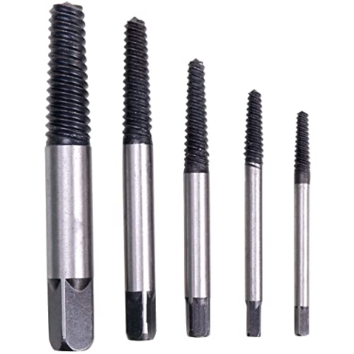 Homdum Damaged Screw Extractor Remover Tools Kit for Stripped Screw and broken bolt Removers Set of 5 Pcs Screwdriver Bit Set - Image 1