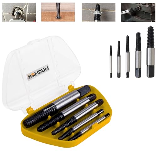 Homdum Damaged Screw Extractor Remover Tools Kit for Stripped Screw and broken bolt Removers Set of 5 Pcs Screwdriver Bit Set - Image 2