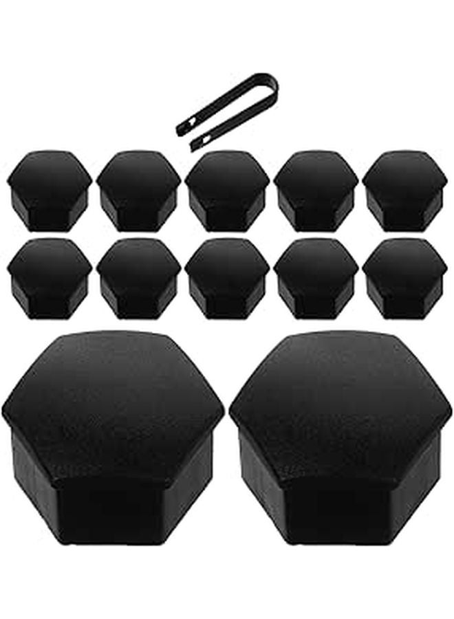 Matte Black Wheel Lug Nut Caps 20 Pieces With Removal Tool For Tesla Compatible - Image 1