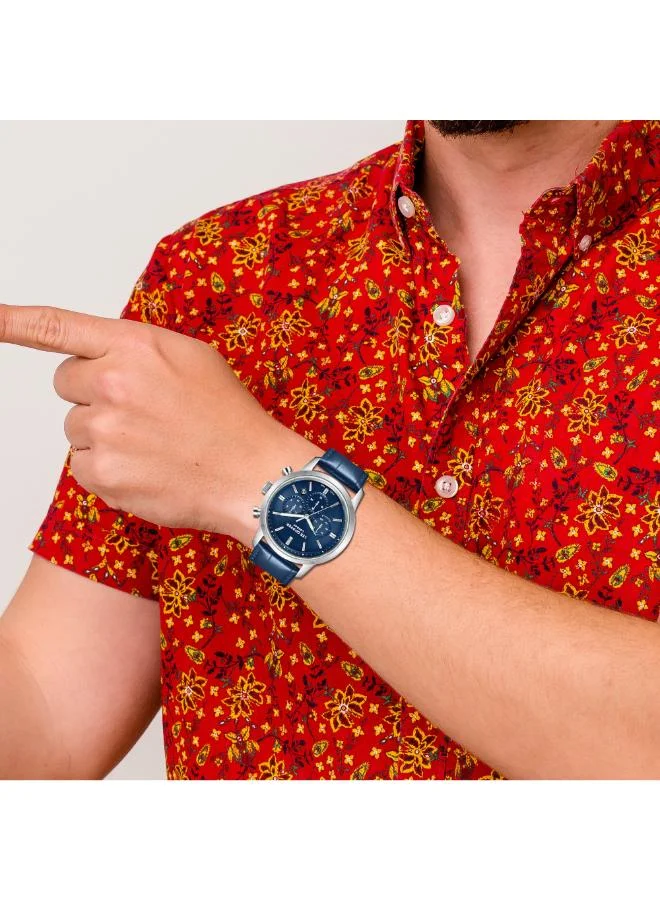 لي كوبر Men's Leather Multi Function Watch LC08186.399 - 43 mm