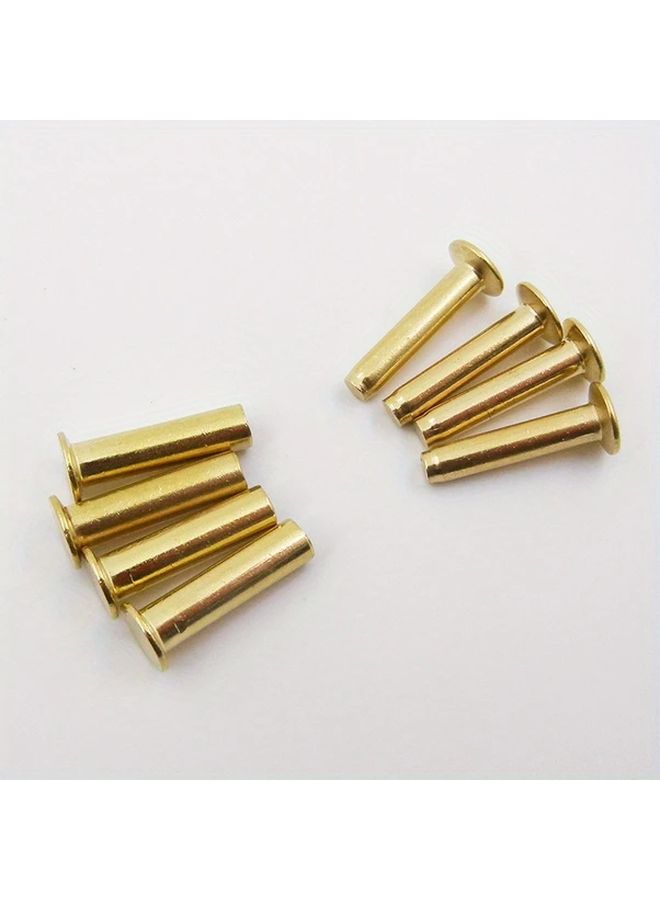 10pcs Brass Rivet Set 0.27x0.62in for Leather Craft Tool - Image 4