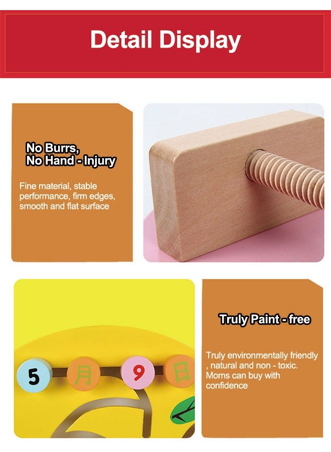 JSAITOYS Montessori Toy 3D Caterpillar Decorative Wall Panel Toddler Wood Busy Board  - Image 4