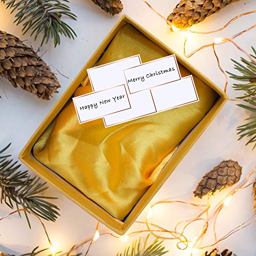 EXQUISS 100 Pcs Place Cards 4”x2” with Rose Gold Foil Border for Food Buffet Party, Name Place Cards for Table Setting, Wedding Reception, Escort Cards Name Cards for Birthday Dinner - Image 4