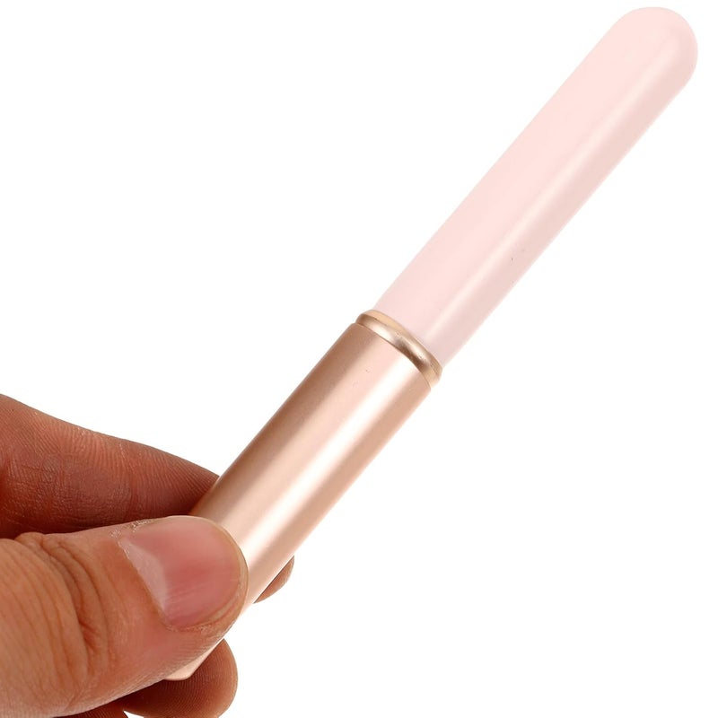 فرشاة أحمر شفاه محمولة مع قلم تطبيق غلوس شفاه، رأس دائري قصير، لأدوات المكياج أثناء السفر - Image 4