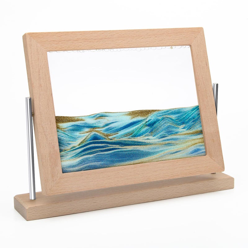 Coitak Moving Sand Art Picture, Dynamic Sand Picture, Desktop Moving Sand Art for Home Decor and Office - Image 1