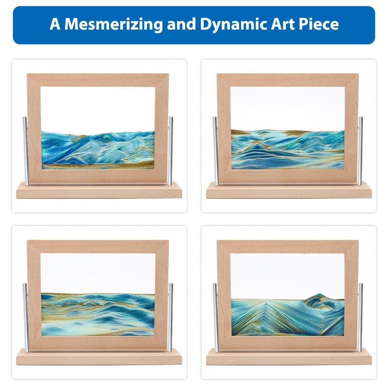 Coitak Moving Sand Art Picture, Dynamic Sand Picture, Desktop Moving Sand Art for Home Decor and Office - Image 4