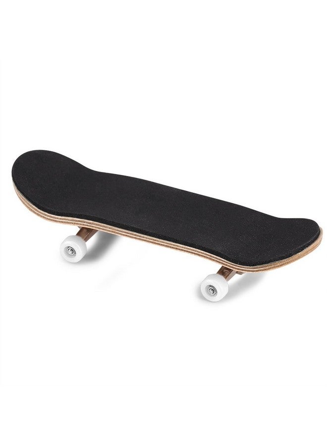 Raguso 1Pc Maple Wooden Alloy Fingerboard Finger Skateboards Mini Fingerboard with Soft Pad Bearing Wheels and Box Reduce Pressure Kids Gifts(White) - Image 4