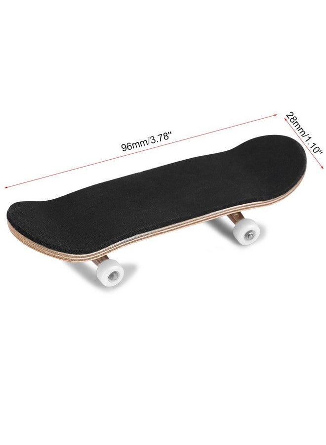 Raguso 1Pc Maple Wooden Alloy Fingerboard Finger Skateboards Mini Fingerboard with Soft Pad Bearing Wheels and Box Reduce Pressure Kids Gifts(White) - Image 2