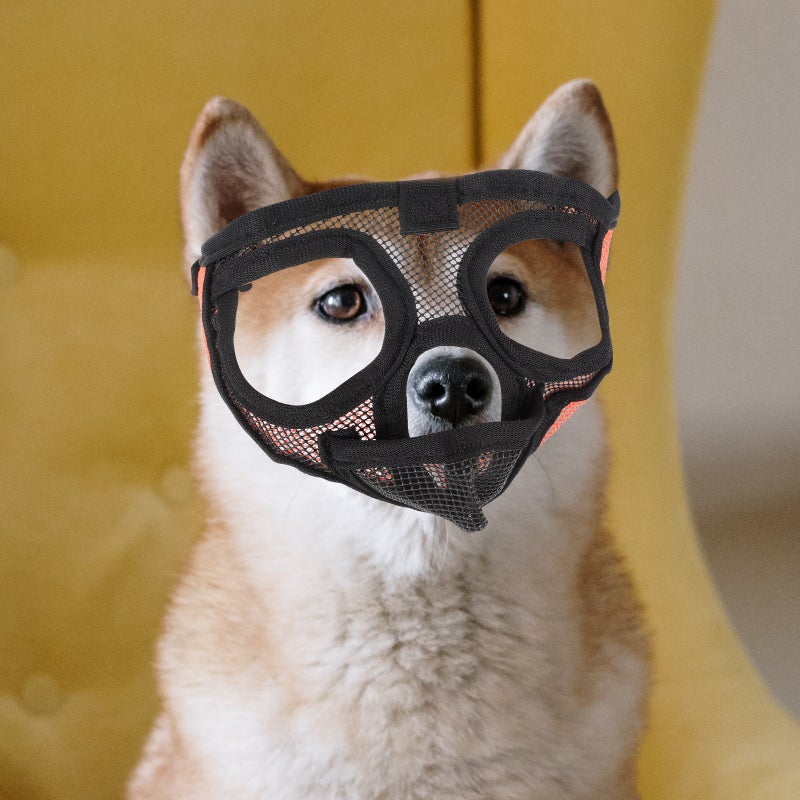 Short Snout Dog Muzzle Breathable Mesh Dog Muzzle Dog For Barking Biting - Image 4