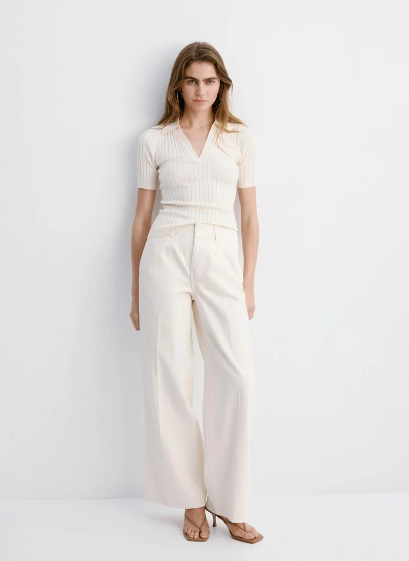 MANGO  Wide leg mid-rise jeans for Women | Best Price UAE