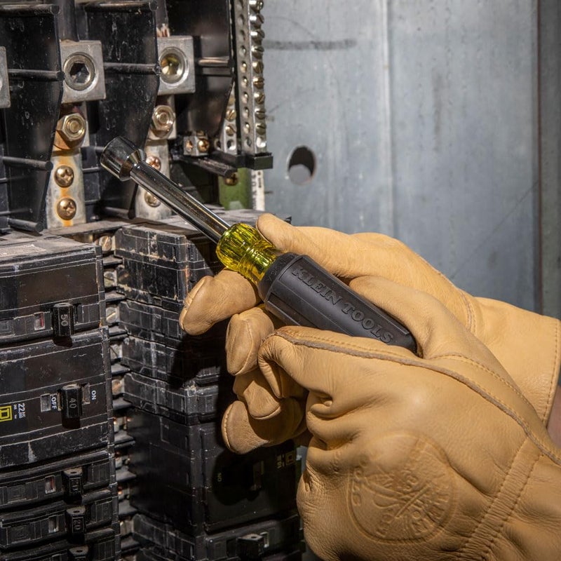 Klein Tools 631 Tool Set, Made in USA, Nut Driver Set w/Hex Nut Sizes 3/16, 1/4, 5/16, 11/32, 3/8, 7/16 and 1/2-Inch on 3-Inch Full Hollow Shaft, 7-Piece - Image 4