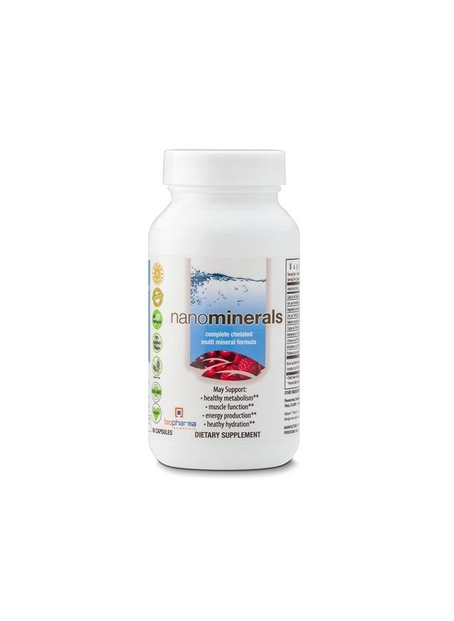 Biopharma Scientific - NanoMinerals Complete Chelated Multi-Mineral Capsules | 30 Servings | Calcium, Iron, Magnesium, Zinc, Potassium, Manganese, Chromium, Copper - Image 1