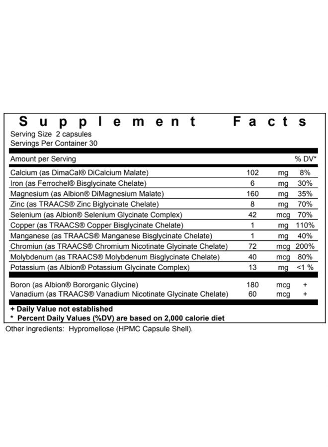 Biopharma Scientific - NanoMinerals Complete Chelated Multi-Mineral Capsules | 30 Servings | Calcium, Iron, Magnesium, Zinc, Potassium, Manganese, Chromium, Copper - Image 1
